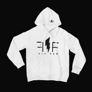 White/Black Premium Hoody