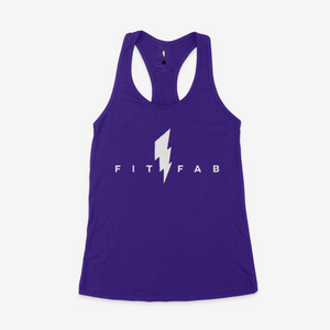 Purple/White Women's Fitness Tank