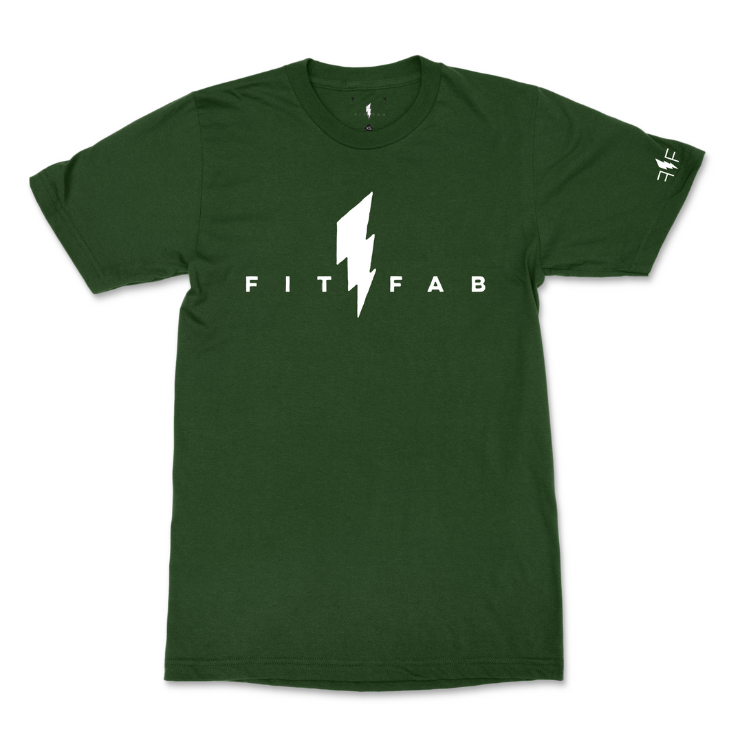 Green/White Tri-Blend Tee