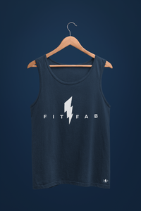 Navy/White Muscle Tank