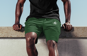 Green/White Men's Training Shorts